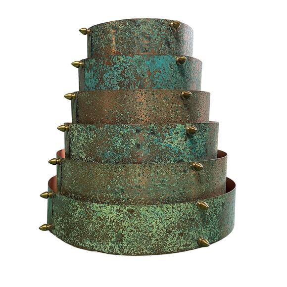 None Other - Original Frank Stone Art Hanging Light Fixture Copper Brutalist MCM Signed